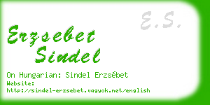erzsebet sindel business card